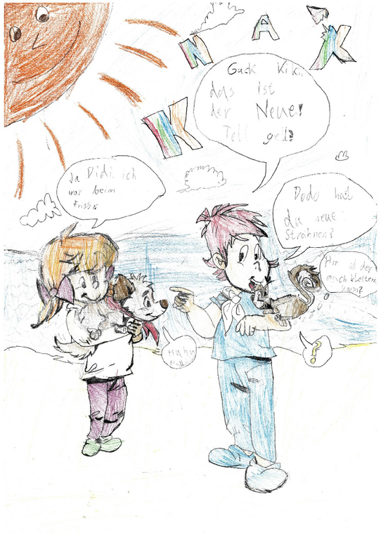 Bild von Didi und Dodo mit Sonne