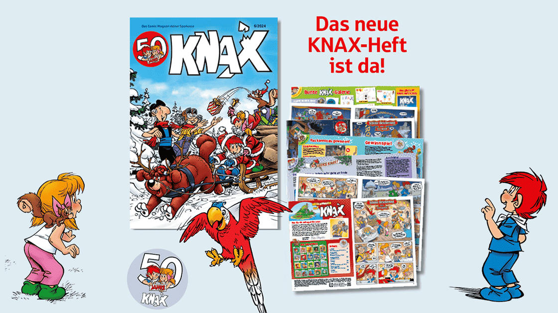 Titelbild und Inhaltsübersicht des Hefts ‚50 Jahre KNAX