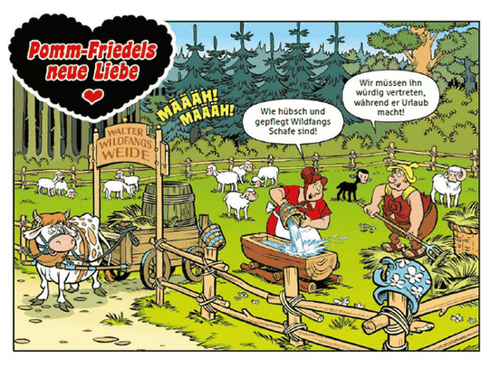 Erstes Bild aus dem Comic "Pomm-Friedels neue Liebe"