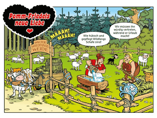 Erstes Bild aus dem Comic "Pomm-Friedels neue Liebe"