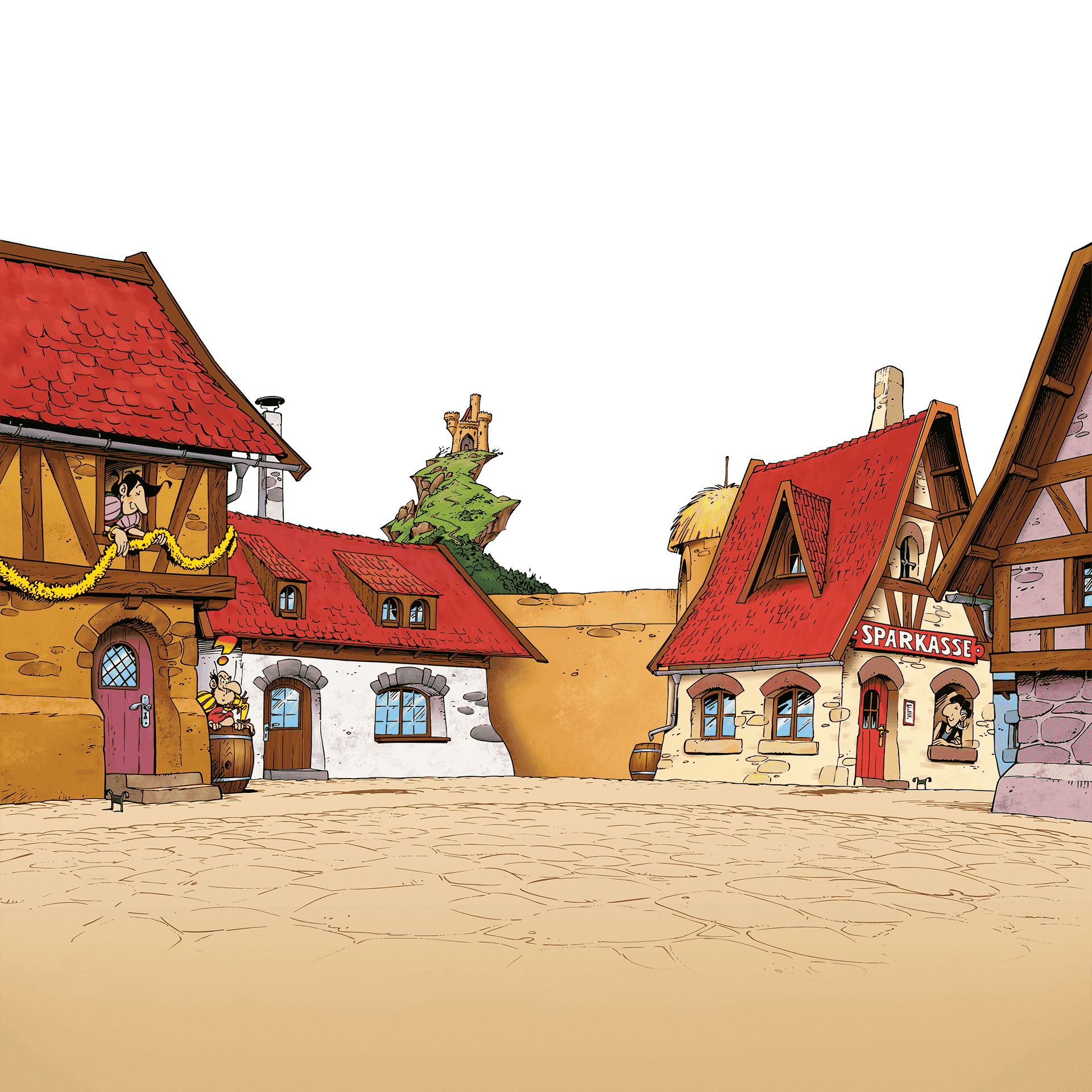 Dorf-Hintergrund